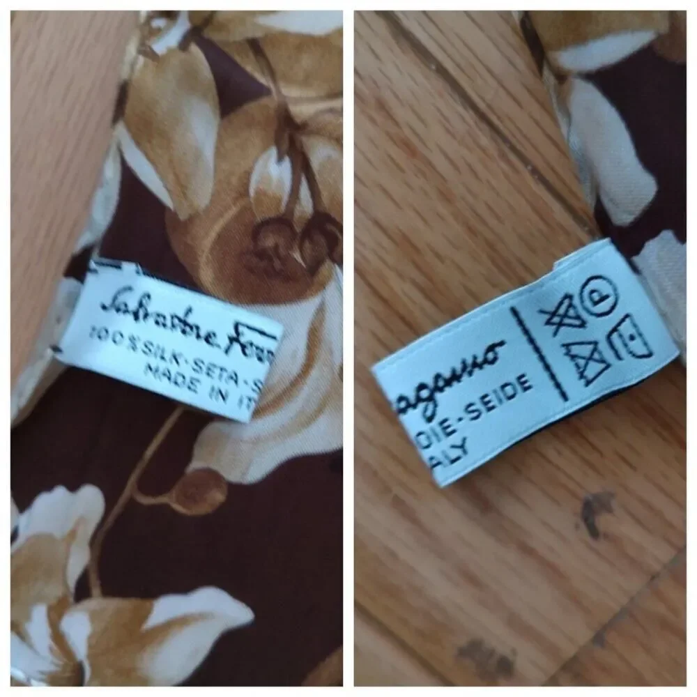 Salvatore Ferragamo silk floral long shawl scarf w/COA